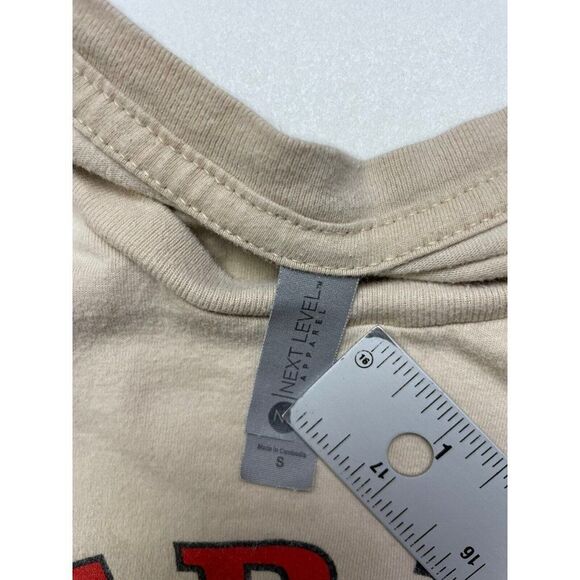 Powerhouse Gym Dave Fisher's Torrance California T-shirt Women Small Beige - Picture 8 of 9